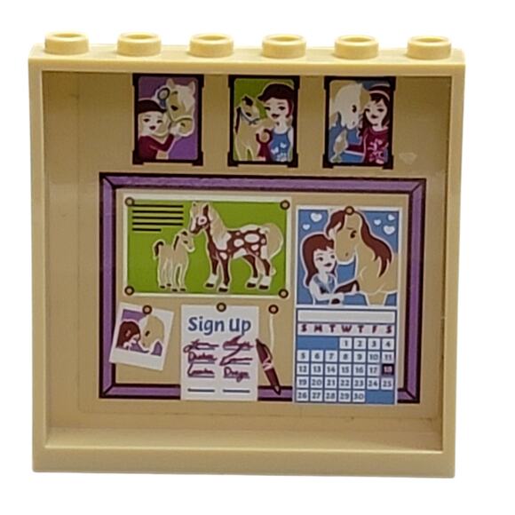 LEGO Bulletin Board Panel Tan 1x6x5 59349pb156 41126 Heartlake Riding Club Parts - Picture 1 of 2